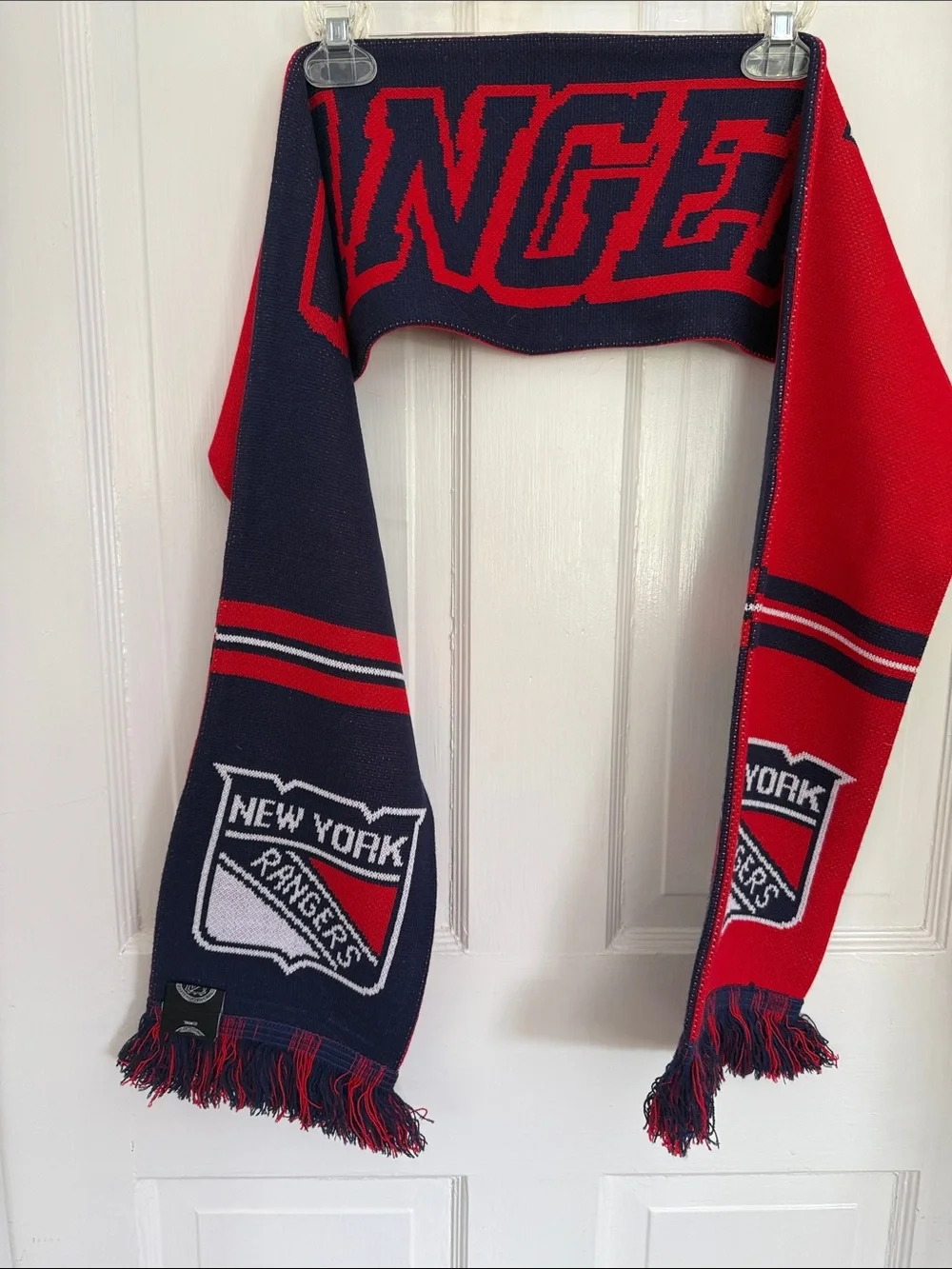 Red & Navy Knit Team Scarf